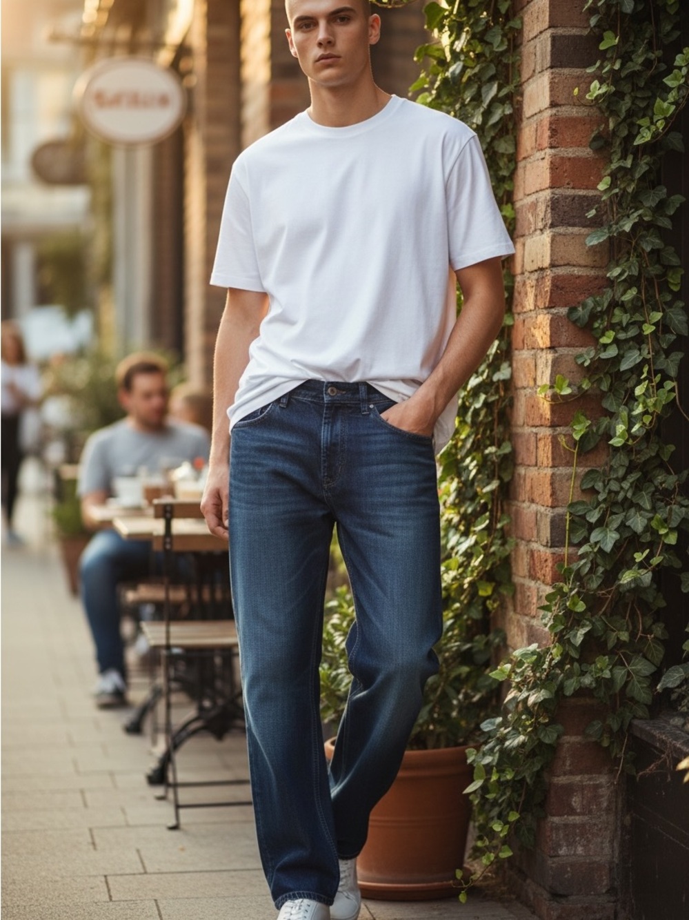 Vintage Mavi Max Men's Relaxed Straight Premium Jeans - Dark Blue. Y2K. 31x30